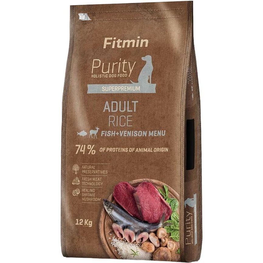 Сухой корм для собак Fitmin Purity Adult Fish & Venison Rice 12 кг - фото 1