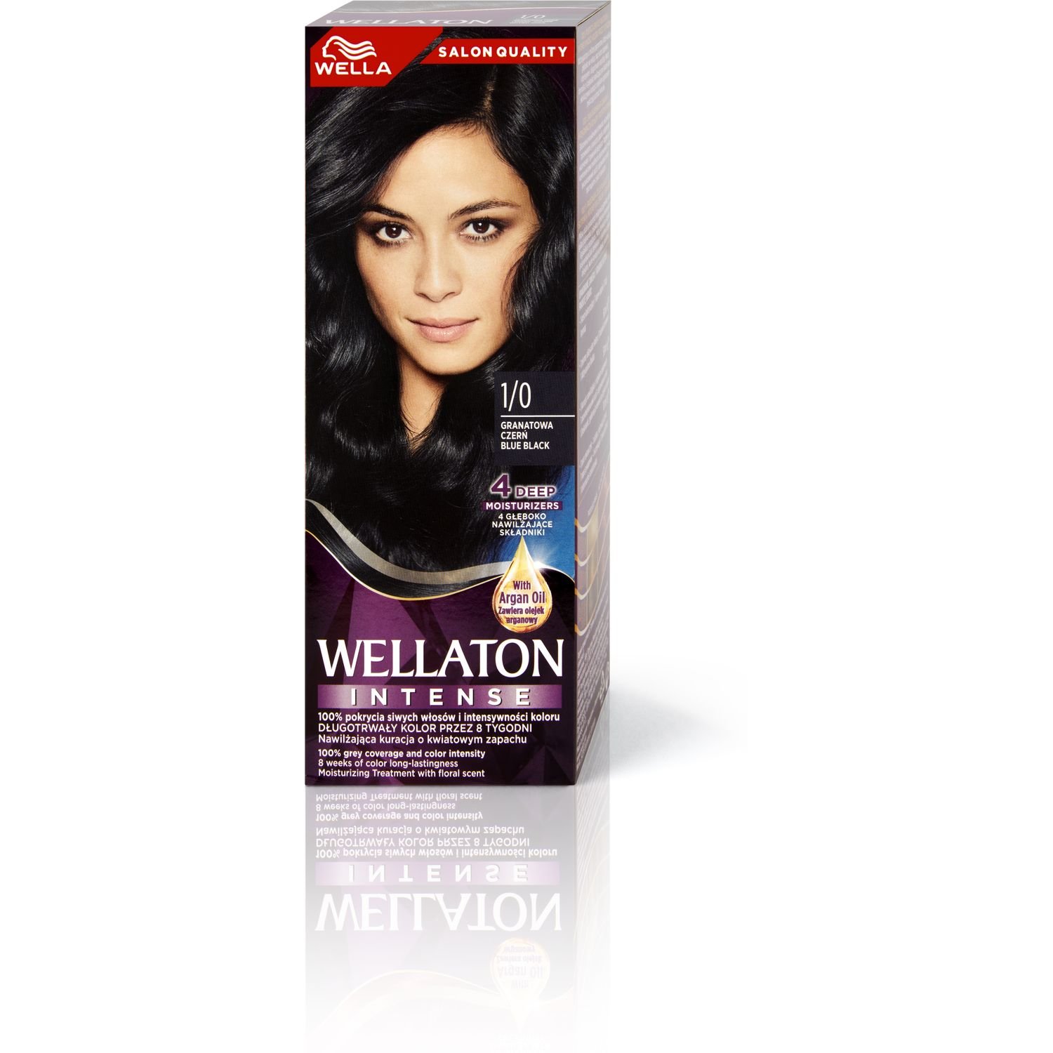 Інтенсивна крем-фарба для волосся Wellaton, відтінок 1/0 (Синяво-чорний), 110 мл - фото 6