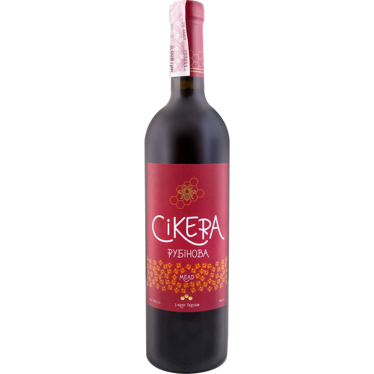 Алкогольний напій Cikera Рубінова напівсолодкий червоний 14% 0.75 л - фото 1
