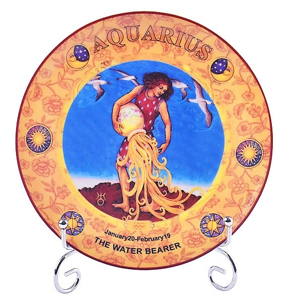 Декоративная тарелка Lefard Зодиак Водолей, 20 см (356-075-1-11) - фото 1