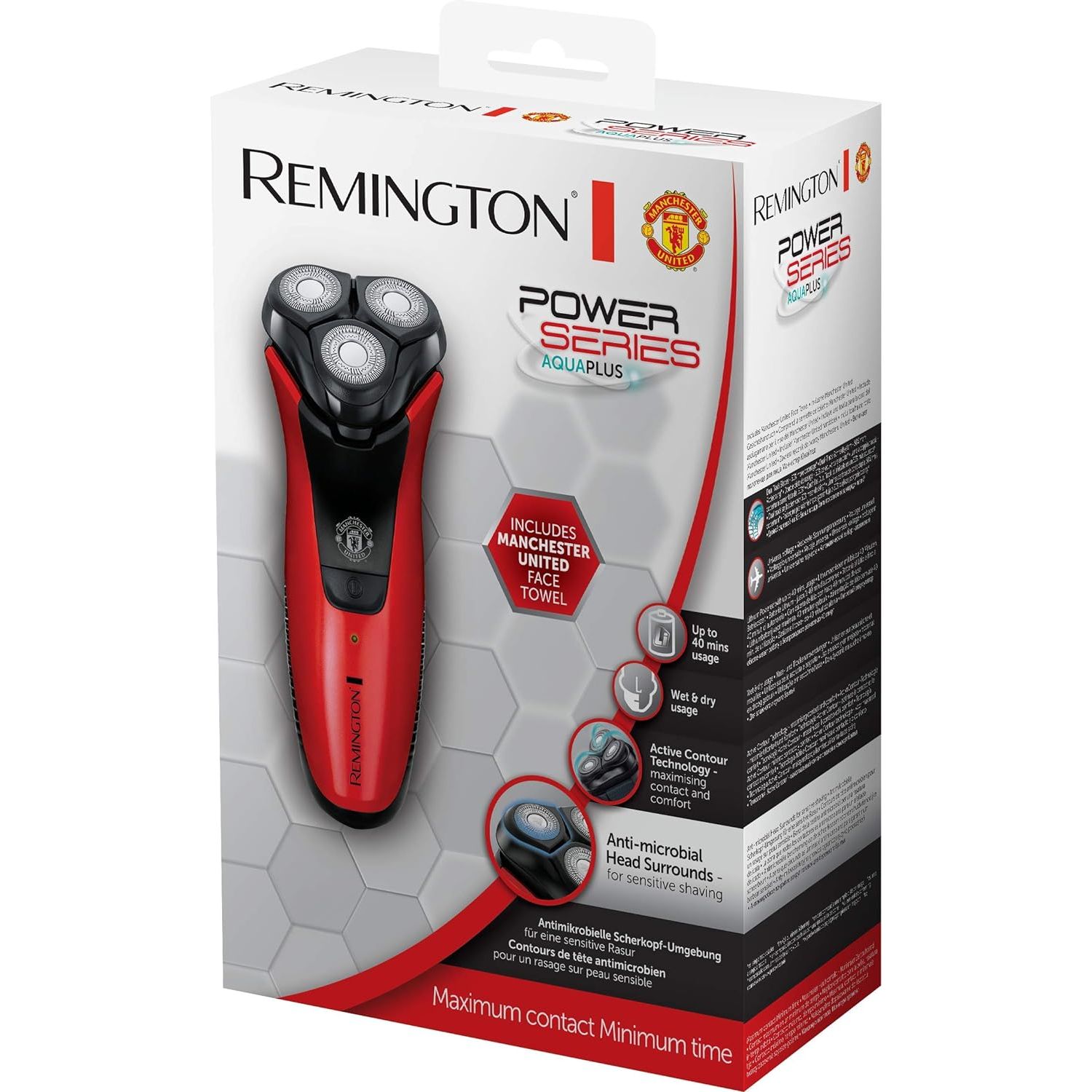 Электробритва Remington Manchester United Power Series Aqua черно-красная (PR1355) - фото 4