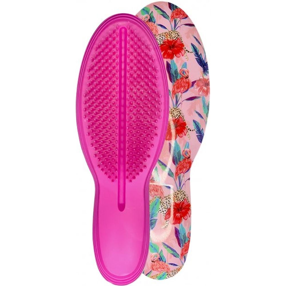 Масажна щітка для волосся Joko Blend Tropical Jungle Hair Brush, малиновий з квітами та фламінго - фото 1