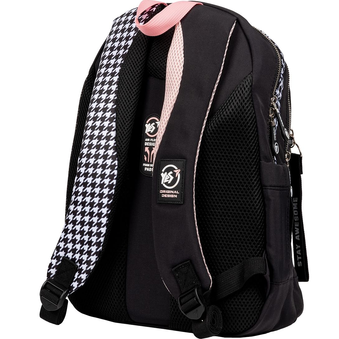 Рюкзак Yes TS-40 Stay Awesome, черный с розовым (558918) - фото 3