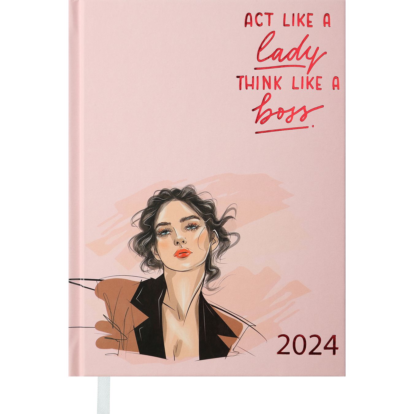 Ежедневник датированный Buromax Women 2024 A5 розовый (BM.2181-43) - фото 1