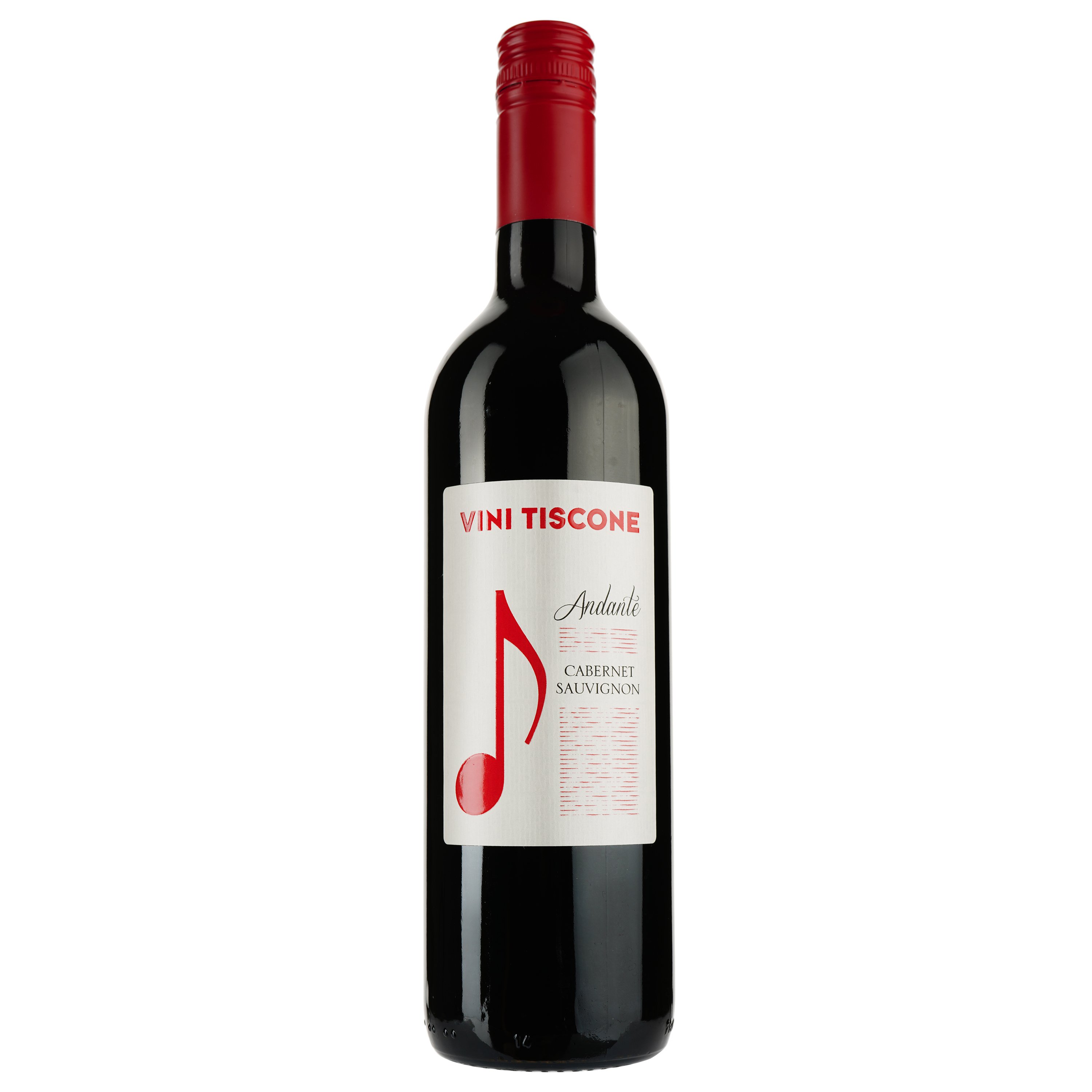 Вино Vini Tiscone Andante Cabernet Sauvignon Trevenezie, червоне, сухе, 0,75 л - фото 1