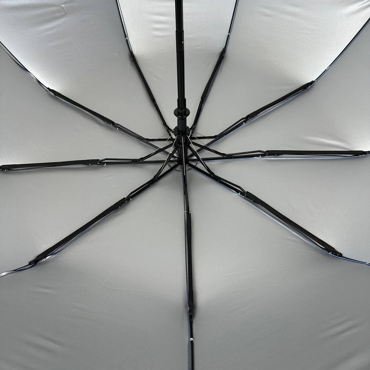 Женский складной зонтик полуавтомат Срібний дощ 98 см синий - фото 7