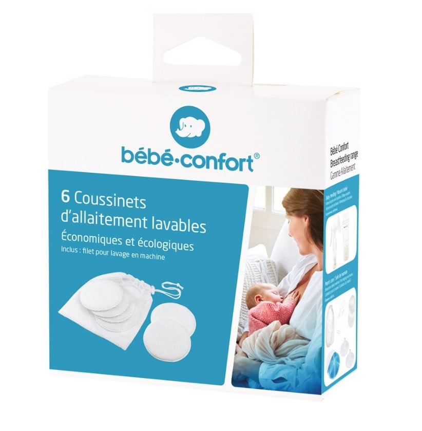Лактационные вкладыши Bebe Confort Bamboo Nursing Pillow, многоразовые, 6 шт., белые (3101204000) - фото 2