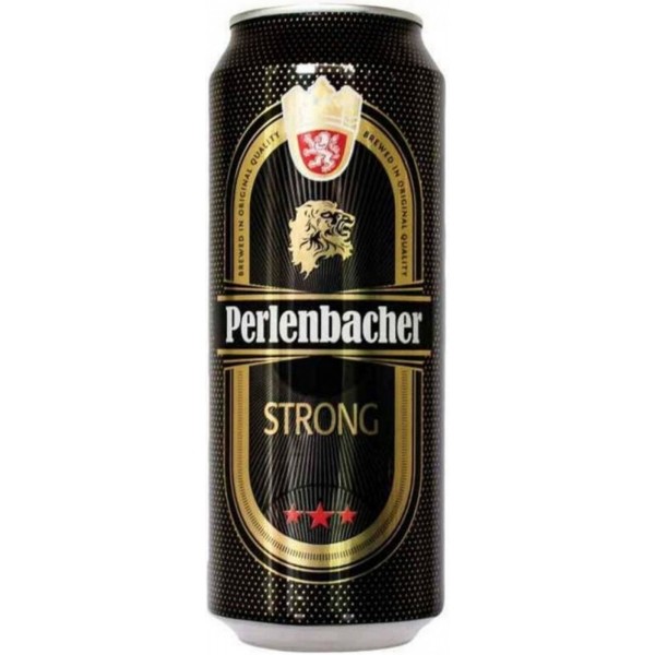 Пиво Perlenbacher Strong, светлое, фильтрованное, 7,9%, ж/б, 0,5 л - фото 1