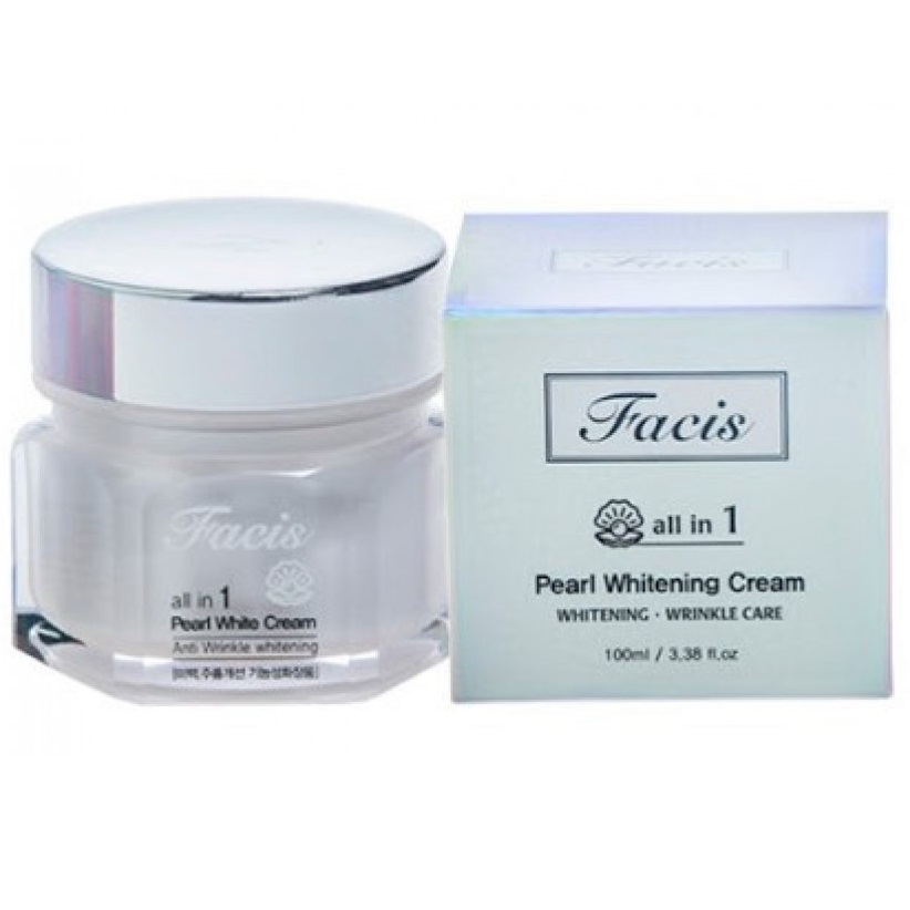 Осветляющий крем Jigott Facis All-In-One Pearl Whitening Cream, с жемчужным порошком, 100 мл - фото 2