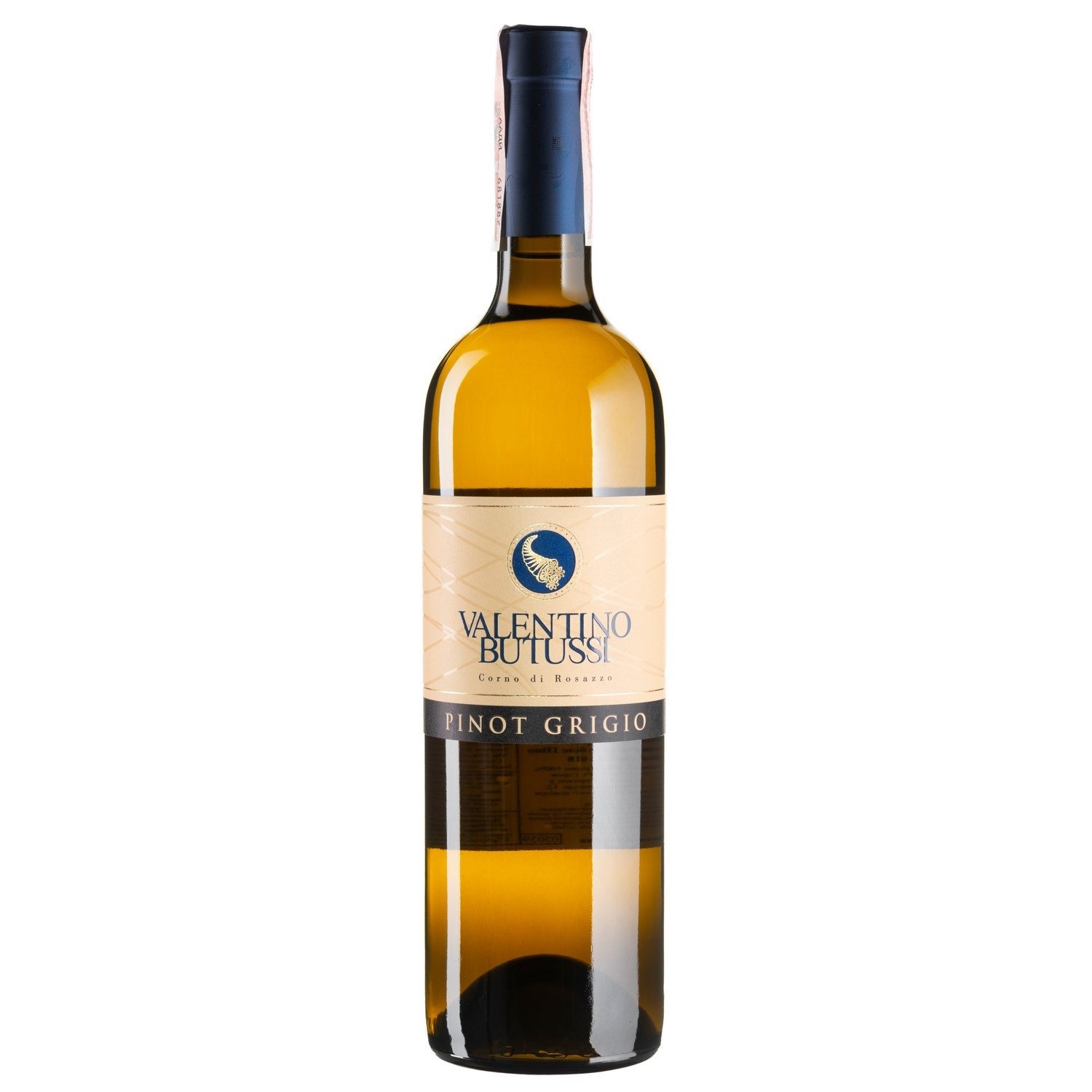 Вино Valentino Butussi Pinot Grigio, біле, сухе, 14%, 0,75 л - фото 1