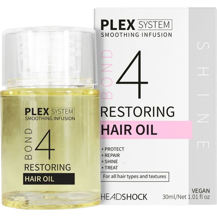 Відновлююча олія для волосся Headshock Plex System №4 Restoring Hair Oil 30 мл - фото 1