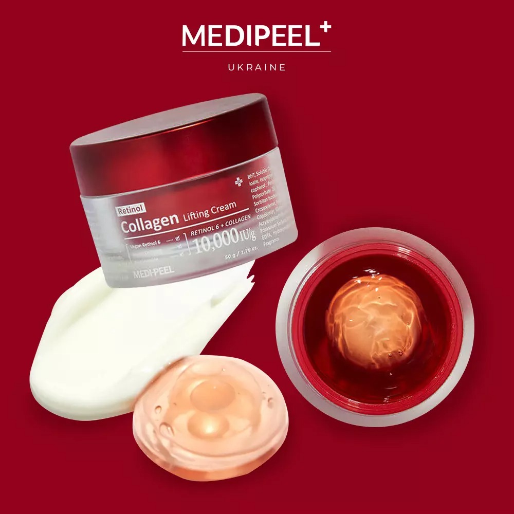 Двойной лифтинг крем Medi-Peel Retinol Collagen Lifting Cream с ретинолом и коллагеном 50 мл - фото 2