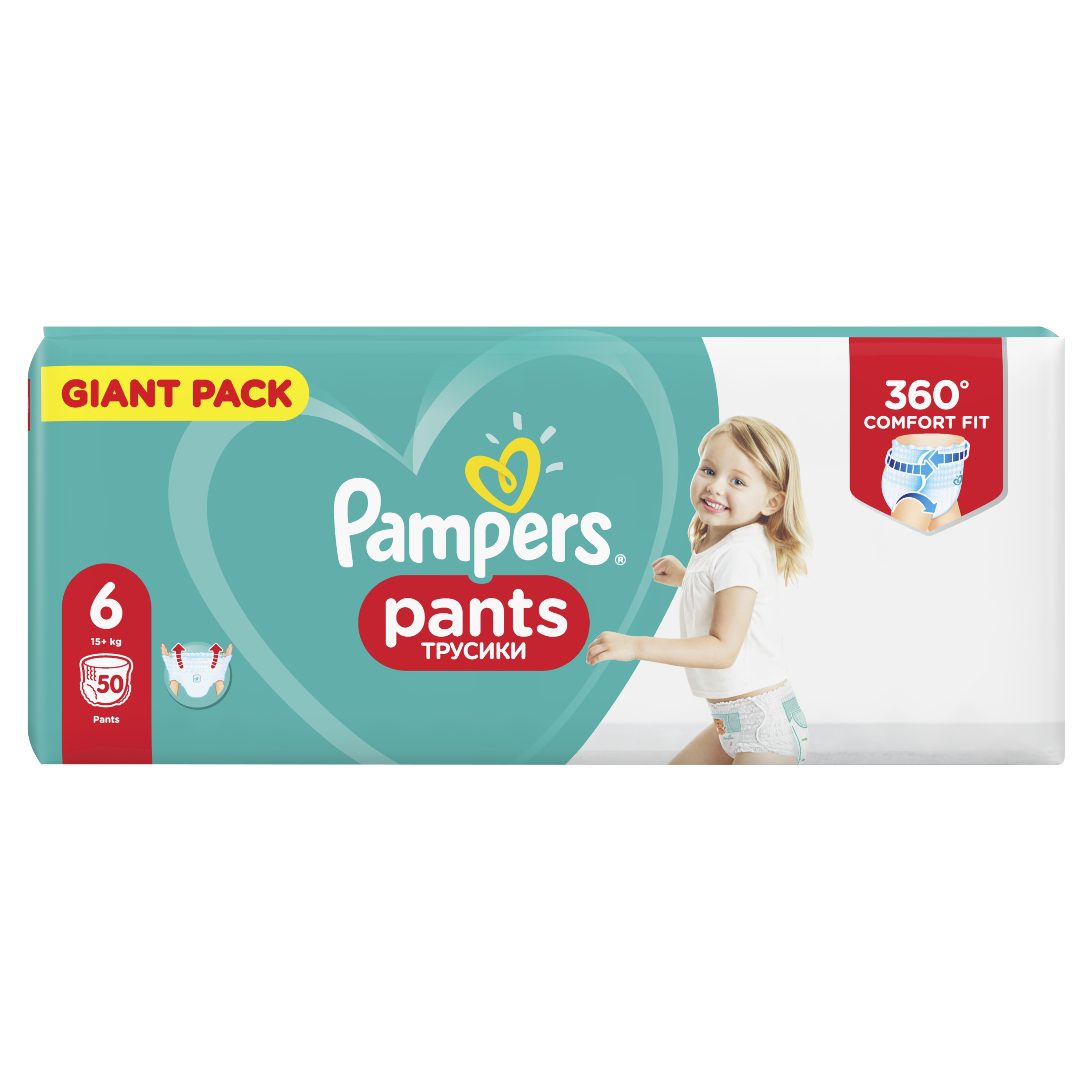 Підгузки-трусики Pampers Pants Extra Large 6 (15+ кг), 50 шт. - фото 3