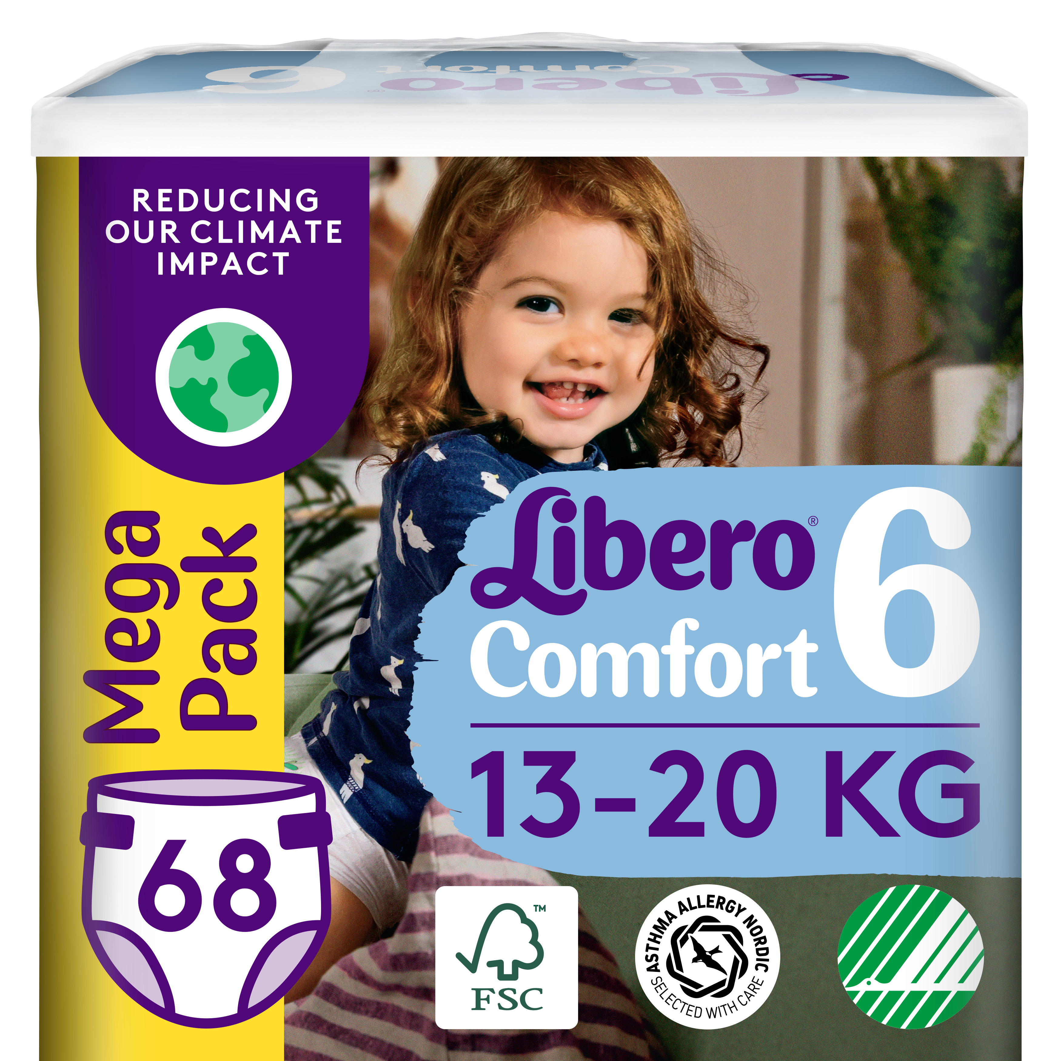 Підгузки Libero Comfort 6 (13-20 кг), 68 шт. (84020) - фото 1
