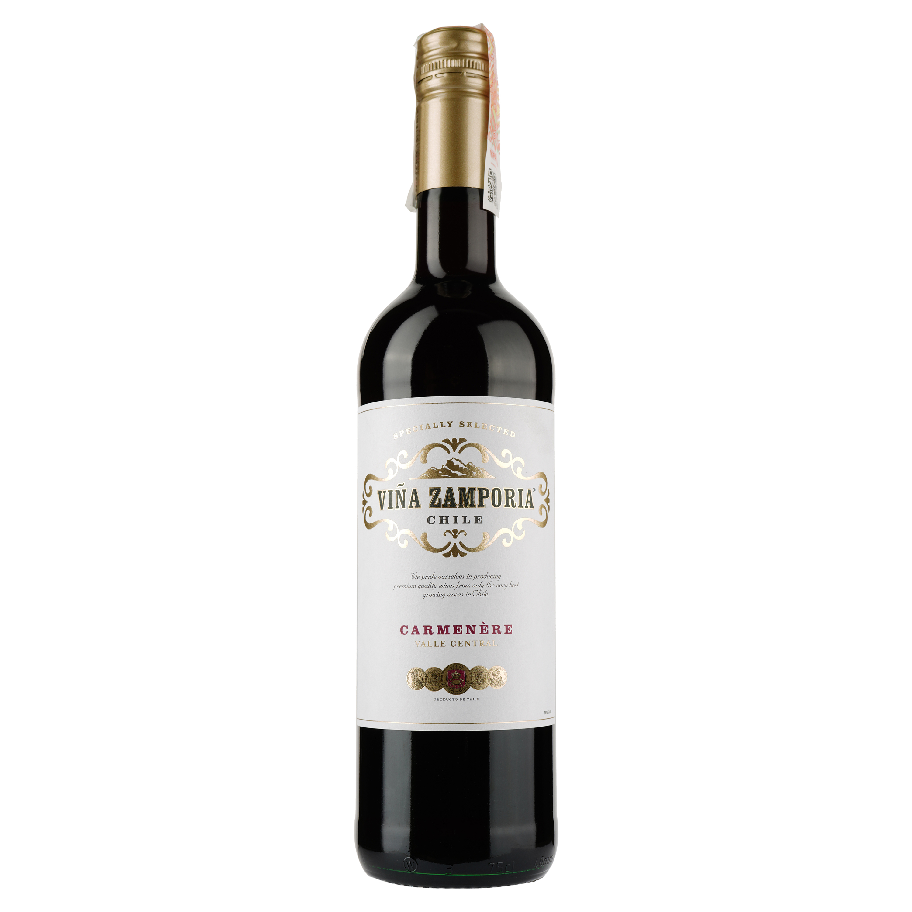 Вино Vina Zamporia Carmenere Valle Central, червоне, сухе, 0,75 л - фото 1