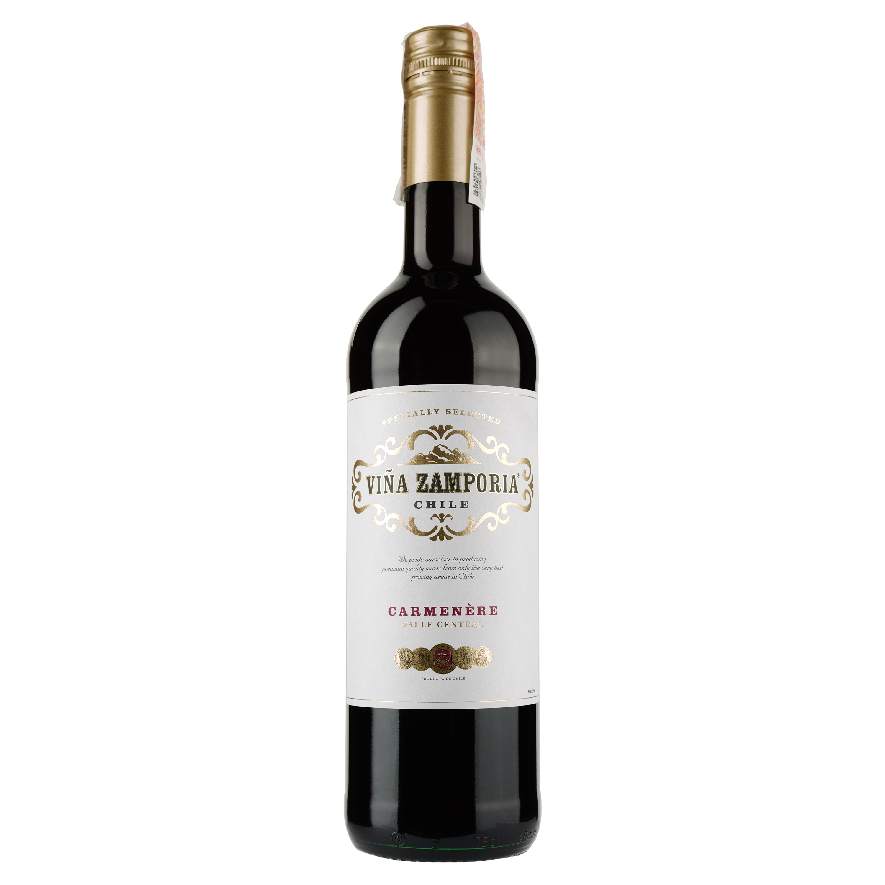 Вино Vina Zamporia Carmenere Valle Central, красное, сухое, 0,75 л - фото 1