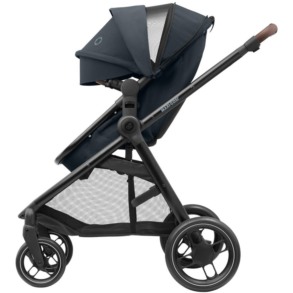 Коляска-трансформер Maxi-Cosi Zelia 3 Duo Essential Black, 3 в 1, з автокріслом CabrioFix i-Size, чорна (1930672110) - фото 9