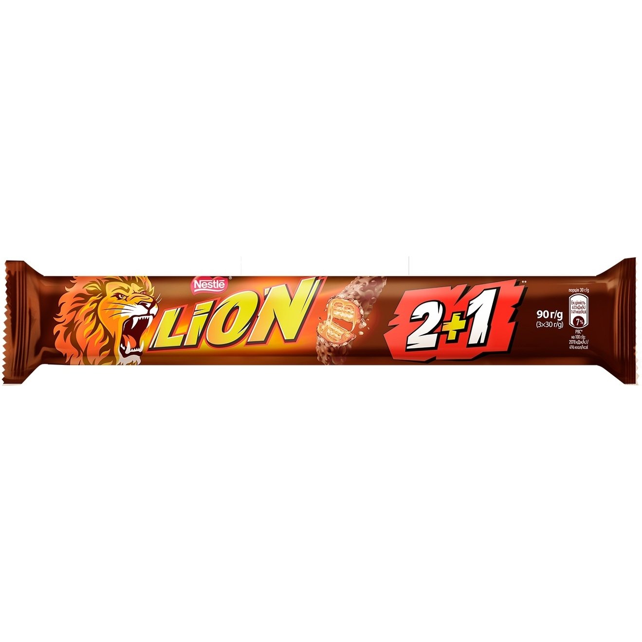 Шоколадный батончик Lion 2+1 90 г - фото 1