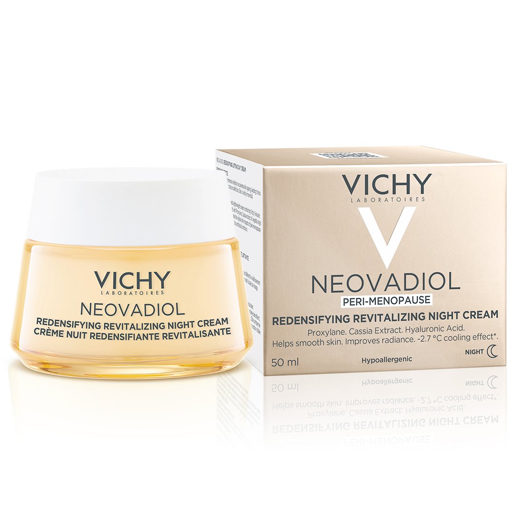 Нічний антивіковий крем Vichy Neovadiol, з охолоджуючим ефектом, для збільшення щільності та відновлення тонусу шкіри обличчя, 50 мл (MB421900) - фото 3