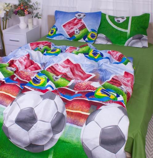 Комплект постельного белья MirSon Football, ранфорс элит, 220х160 см - фото 2