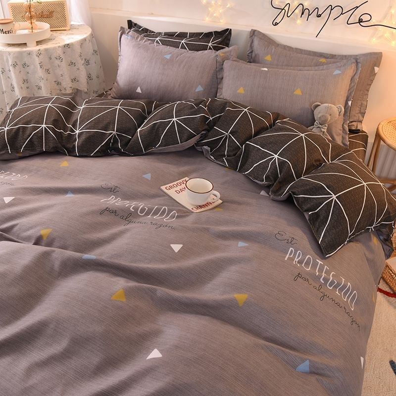 Комплект постельного белья Soho Abstractions on gray, полиэстер, двуспальный (1111К) - фото 1