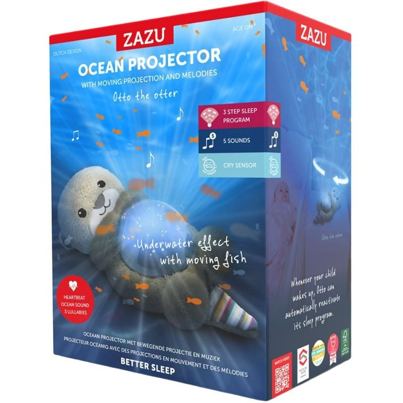Проектор Океана Zazu Выдра Отто с подвижной проекцией и успокаивающими мелодиями (ZA-OTTO-01) - фото 6