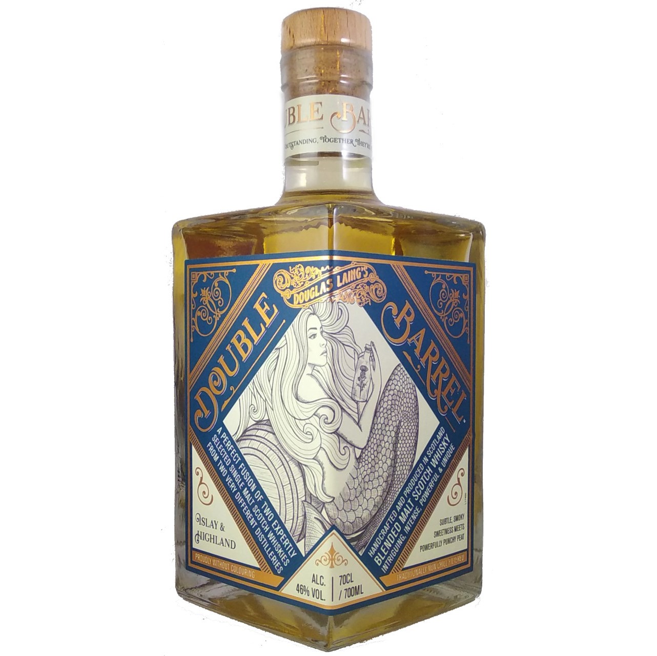 Виски Douglas Laing Double Barrel Islay and Highland Blended Malt Scotch Whisky 46% 0.7 л, в коробке - фото 3