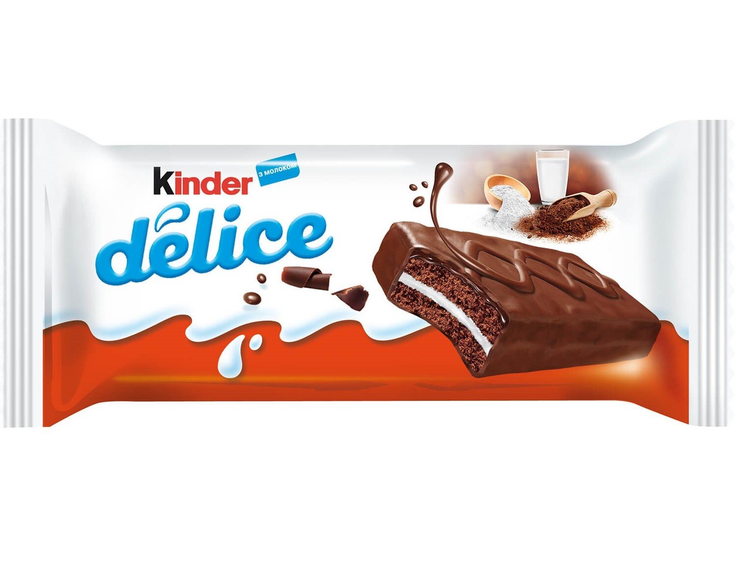 Бисквит Kinder Delice с молочной начинкой в ​​шоколаде 42 г (29057) - фото 1