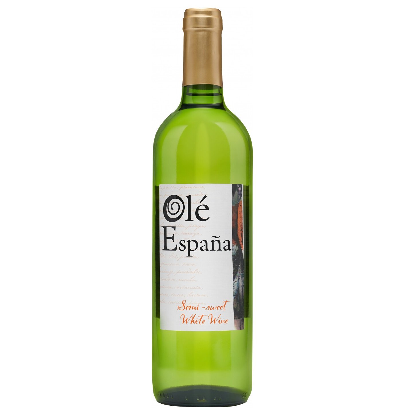 Вино Ole Espana, белое, полусладкое, 10,5%, 0,75 л (498864) - фото 1