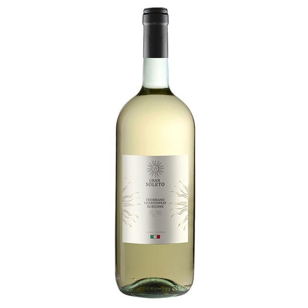 Вино Gran Soleto Trebbiano Chardonnay Rubicone, біле, сухе, 1,5 л (886447) - фото 1