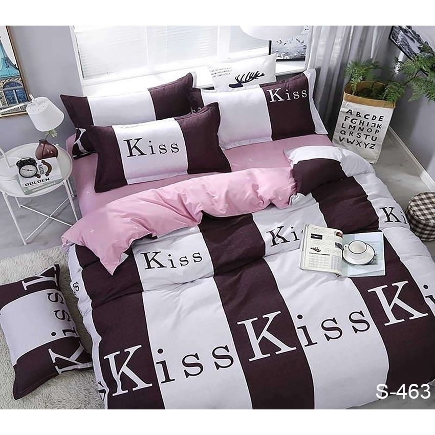 Комплект постельного белья TAG Tekstil с компаньоном 2-спальный Разноцветный 000143370 (S463) - фото 1