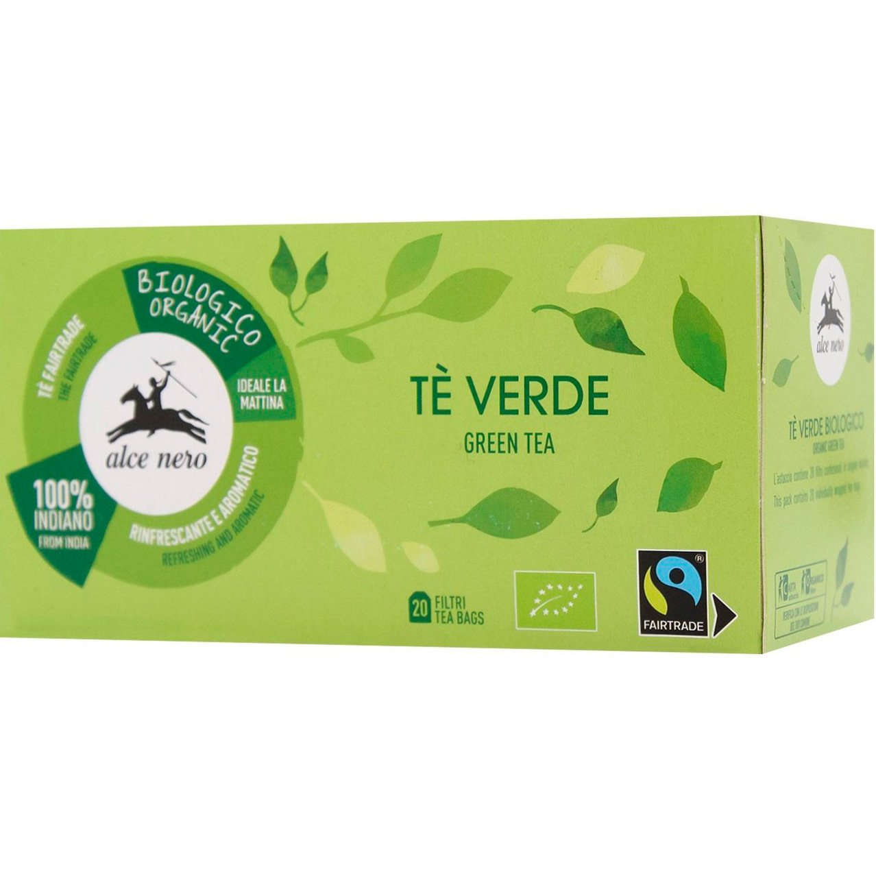 Чай зеленый Alce Nero Fairtrade й органический 20 пекетиков 35 г - фото 1