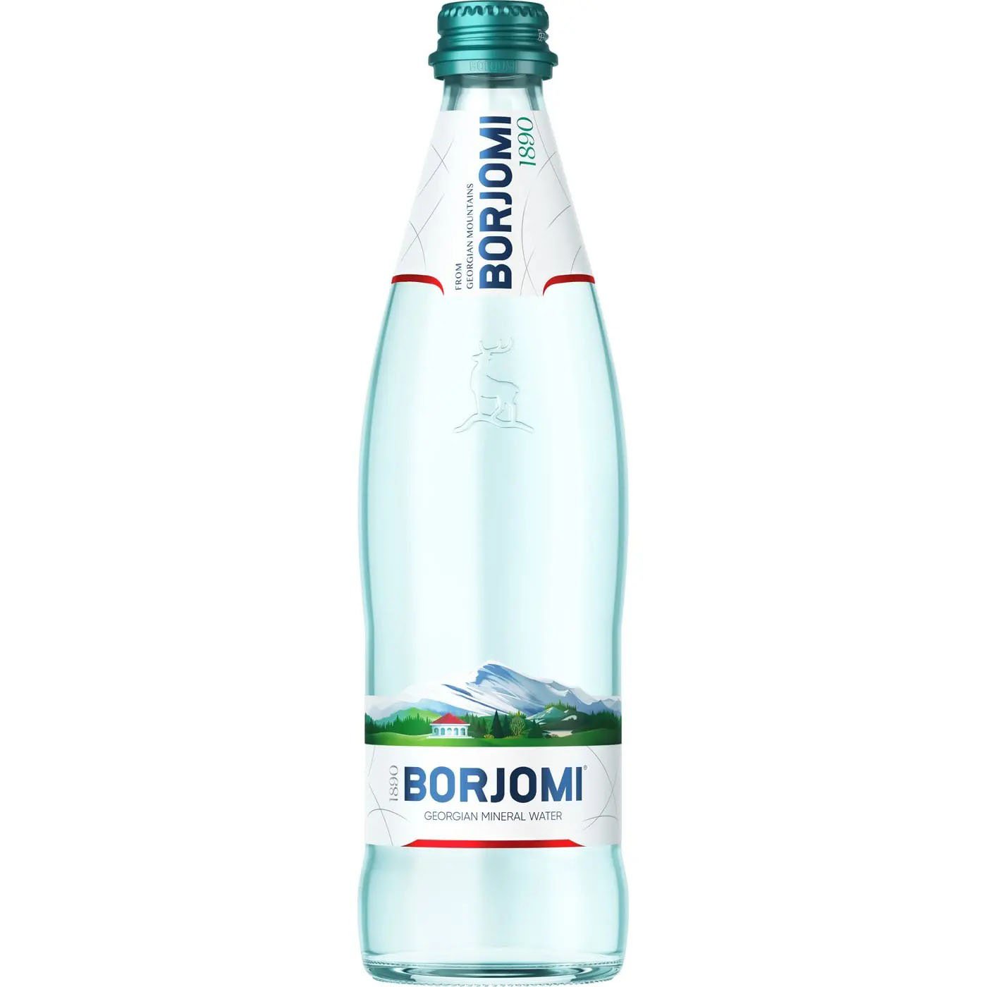 Вода мінеральна Borjomi лікувально-столова сильногазована скло 0.5 л - фото 1