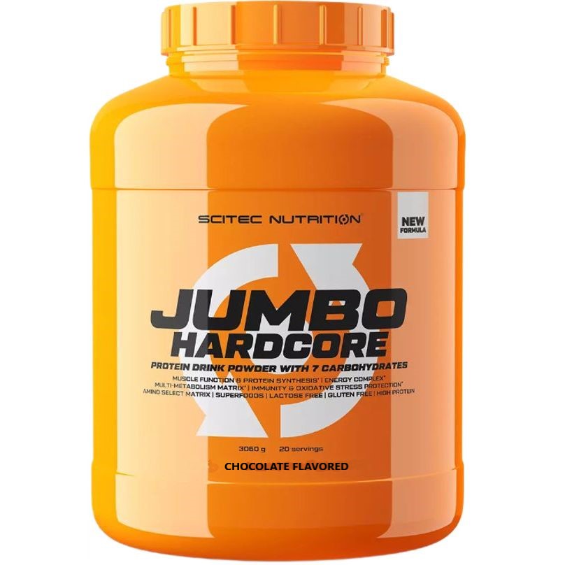 Гейнер Scitec Nutrition Jumbo Hardcore Chocolate 3060 г - фото 1