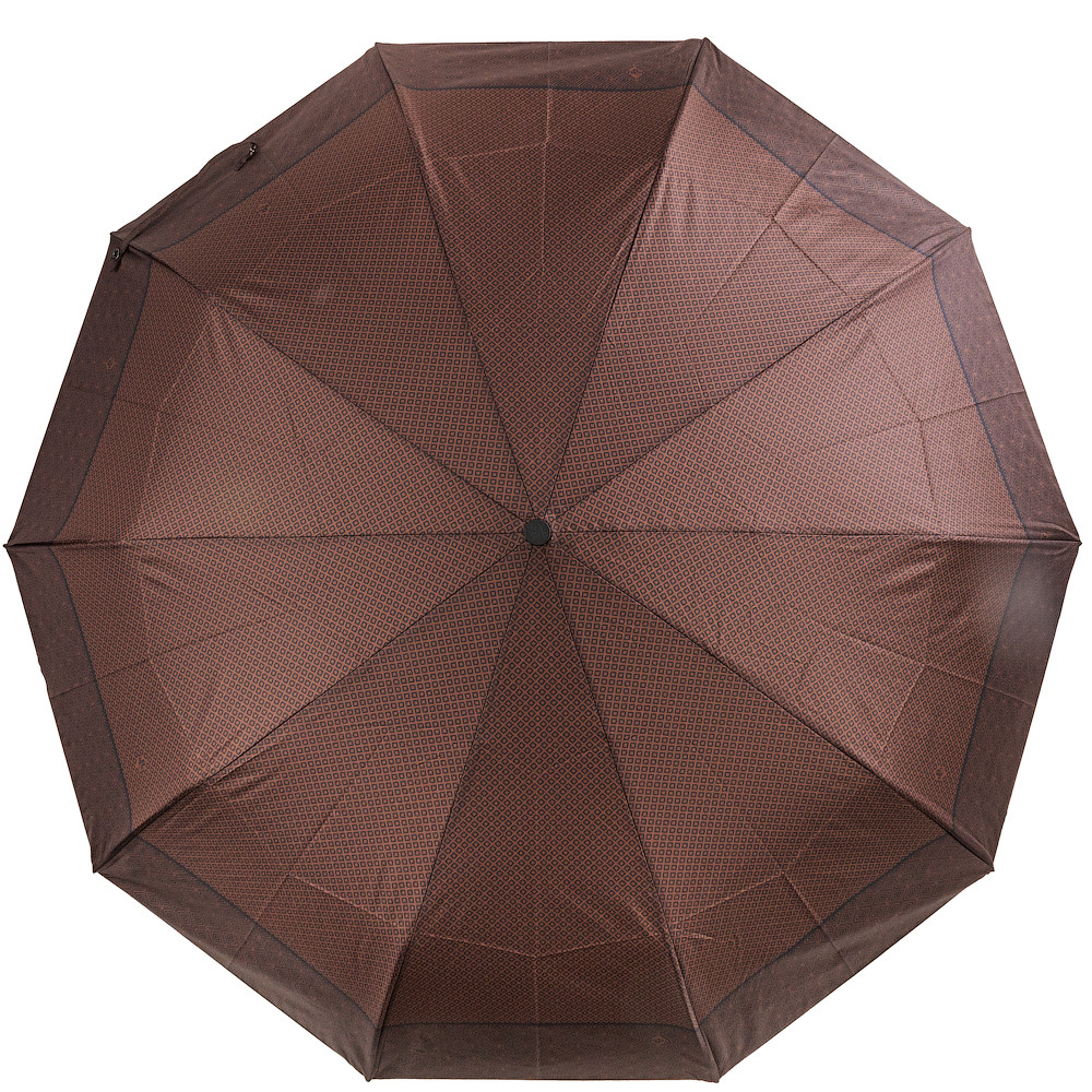 Мужской складной зонтик полный автомат Trust 107 см коричневый - фото 2