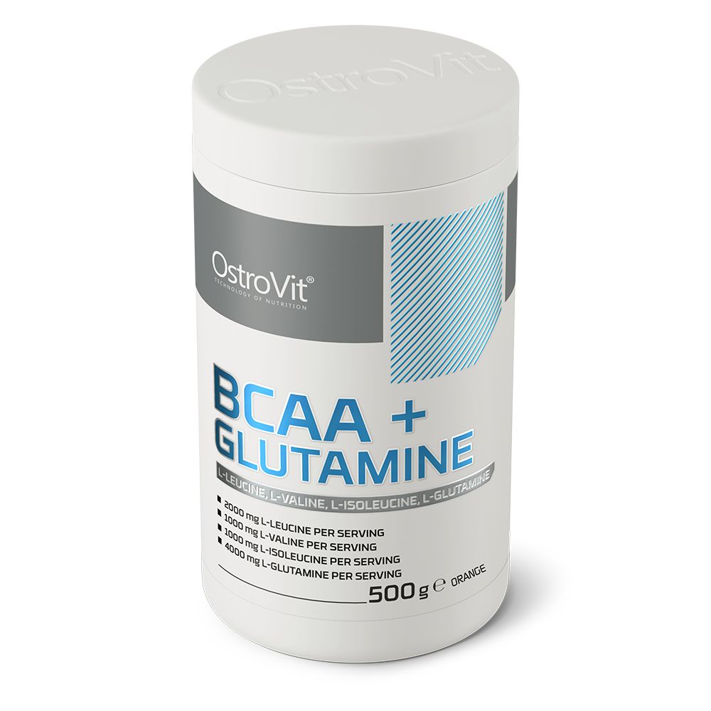 Аминокислоты OstroVit BCAA + Glutamine Апельсин 500 г - фото 2