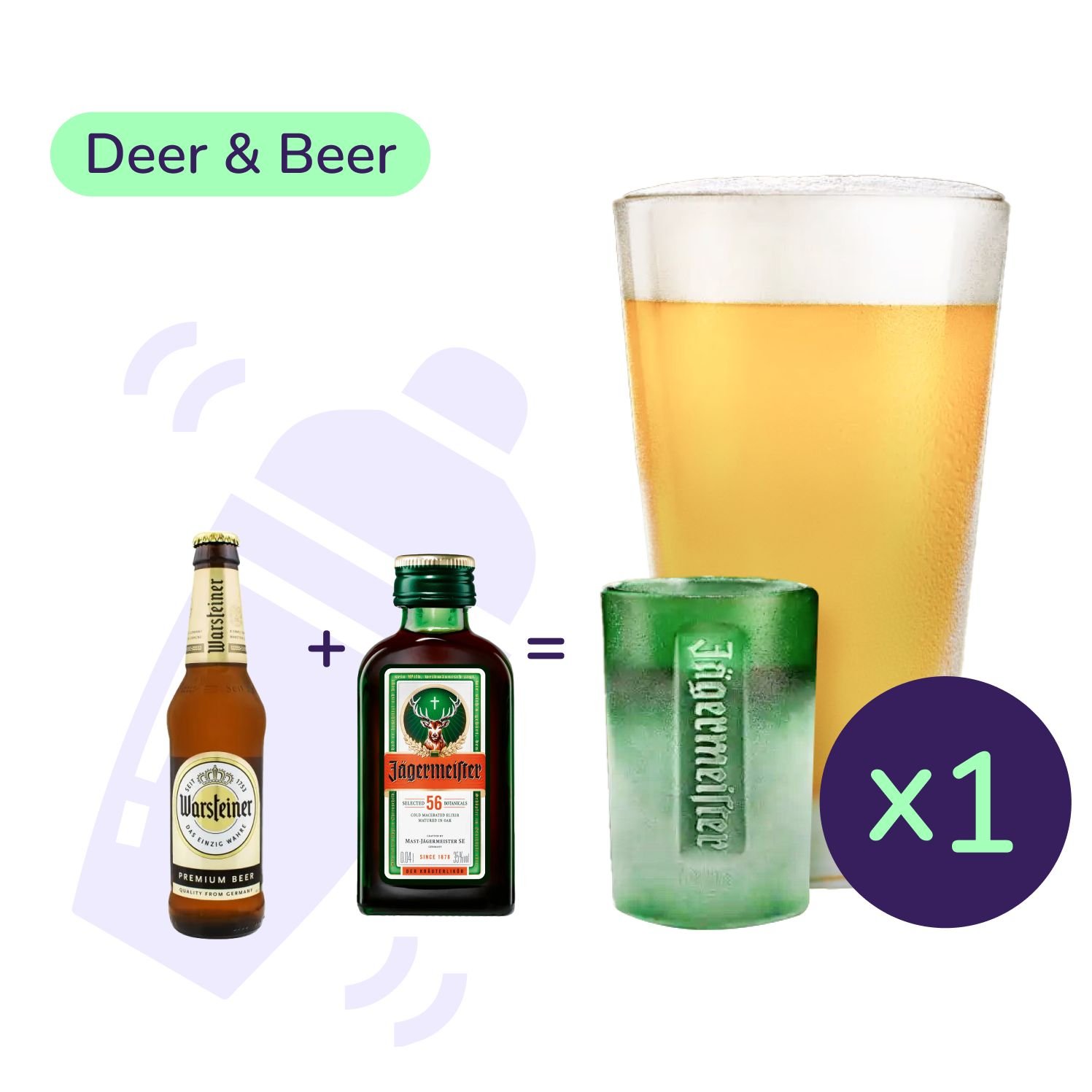 Коктейль Deer & Beer (набір інгредієнтів) х1 на основі Jagermeister - фото 1