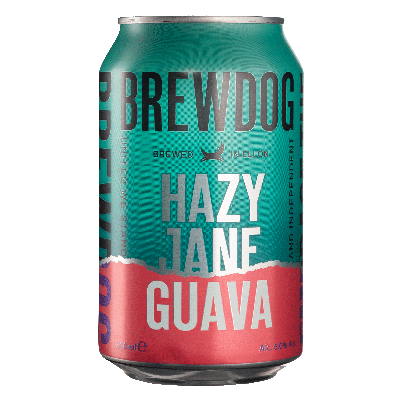 Пиво BrewDog Hazy Jane Guava, светлое, 5%, ж/б, 0,33 л (882280) - фото 1