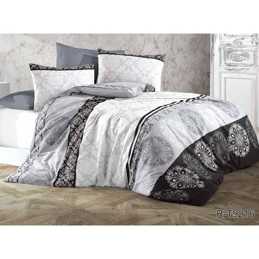 Комплект постельного белья TAG Tekstil с компаньоном Евро 000210811 (R-T9216) - фото 1
