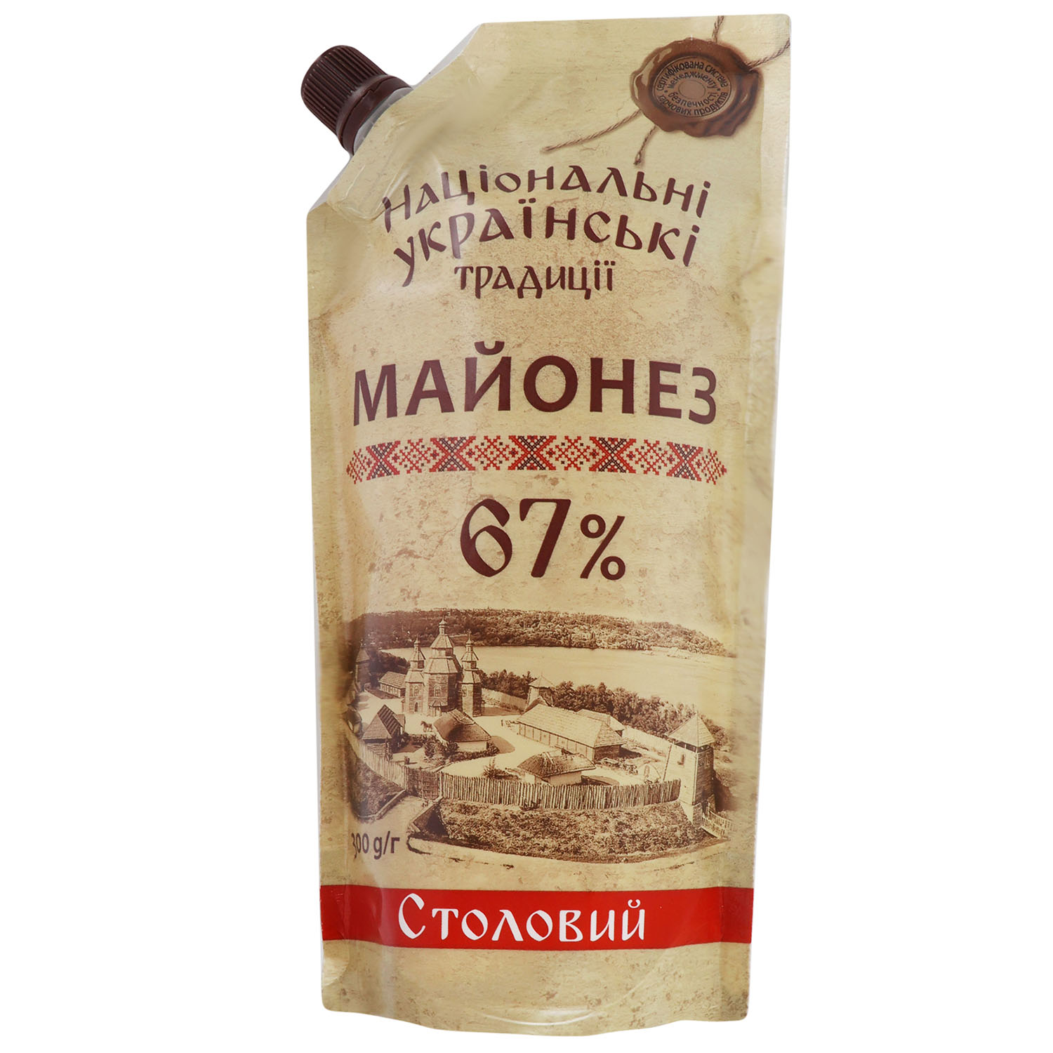 Майонез Національні українські традиції Столовый 67% 300 г - фото 1