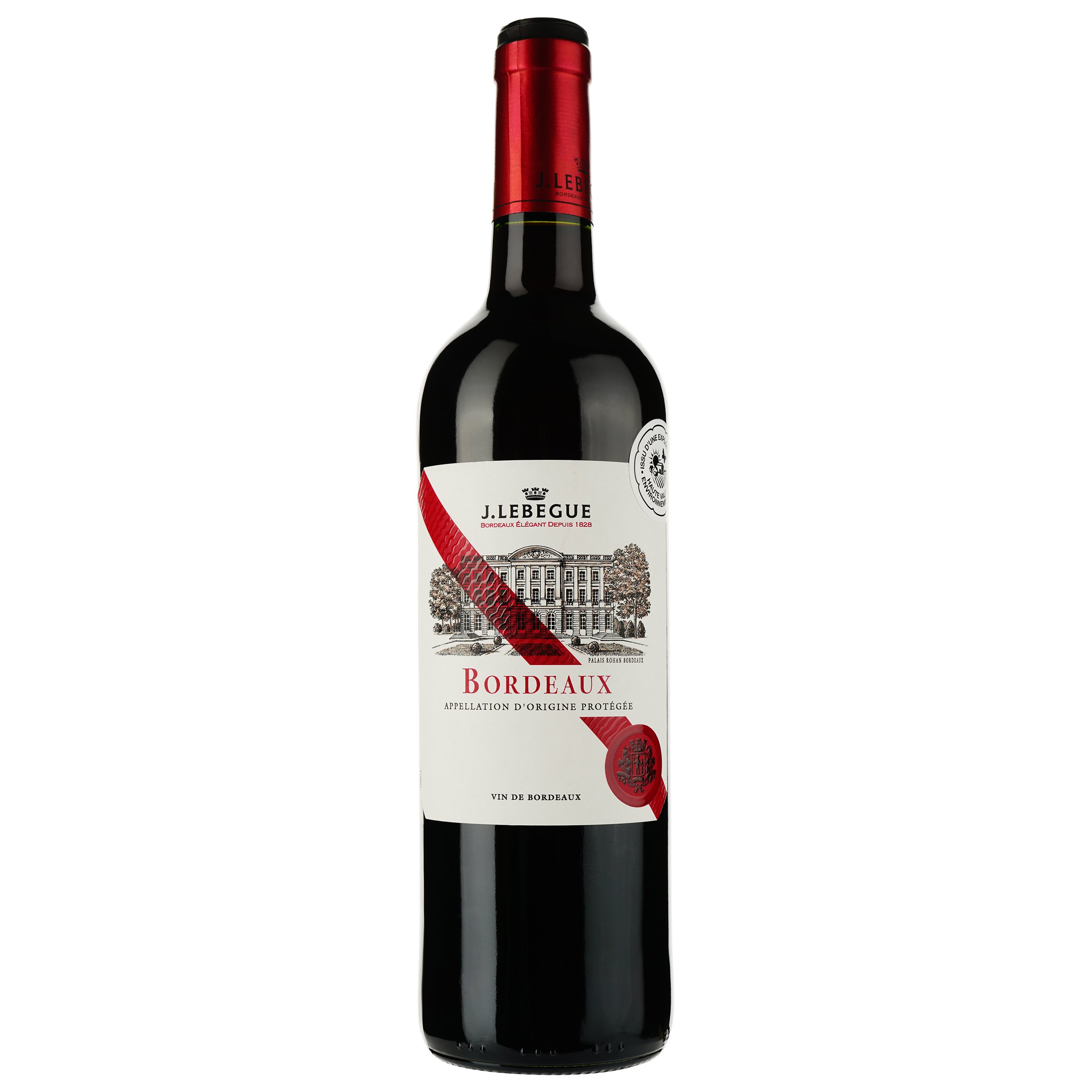 Вино Jules Lebegue Bordeaux Rouge 2021 красное сухое 0.75 л - фото 1