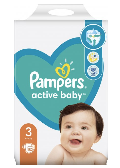 Підгузки Pampers Active Baby 3 (6-10 кг), 152 шт. - фото 2