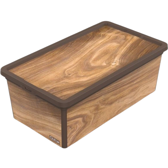 Фото - Чохол і органайзер для речей Коробка Qutu Trend Box Wood, 5 л (TREND BOX с/к WOOD 5л.)