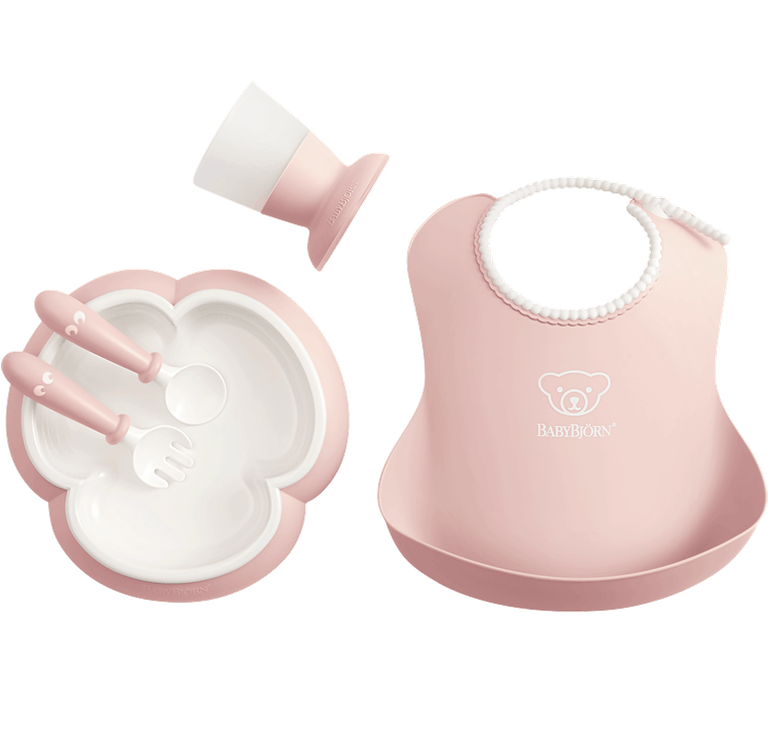 Набор для кормления BabyBjörn Baby Dinner Set Powder Pink , 5 приборов, розовый (070064) - фото 1