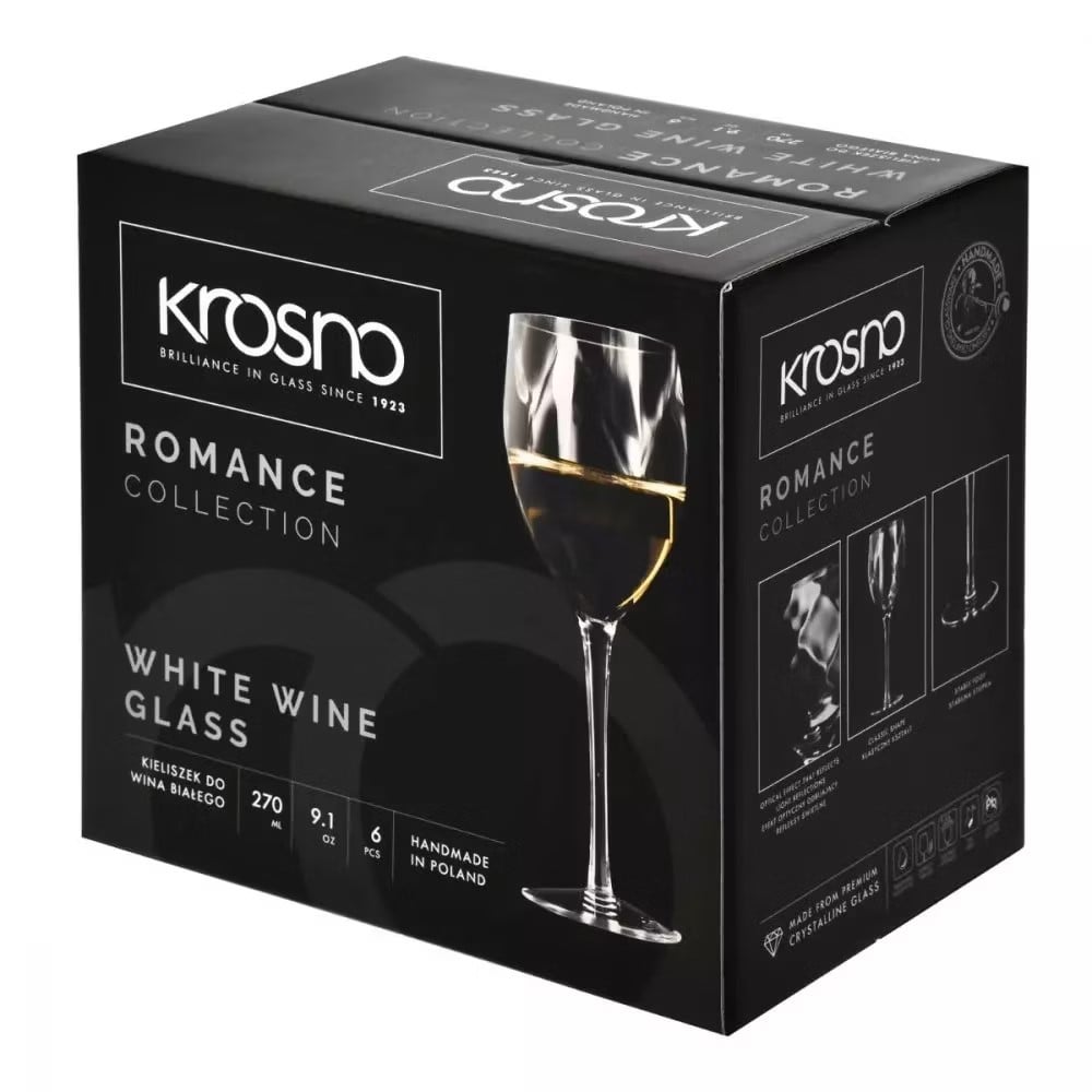 Набір келихів для білого вина Krosno Romance, 270 мл, 6 шт. (795294) - фото 3