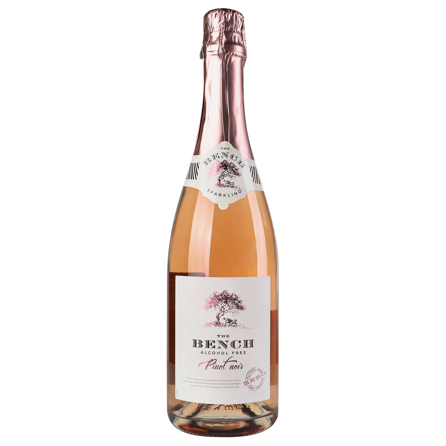 Вино игристое безалкогольное The Bench Pinot Noir Sparkling, розовое, 0%, 0,75 л (36253) - фото 1
