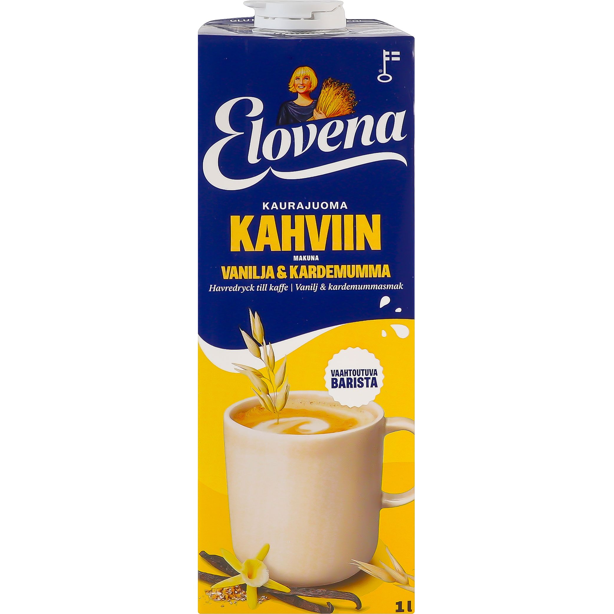 Овсяное молоко Elovena Barista для кофе с ванилью и кардамоном 1 л - фото 1