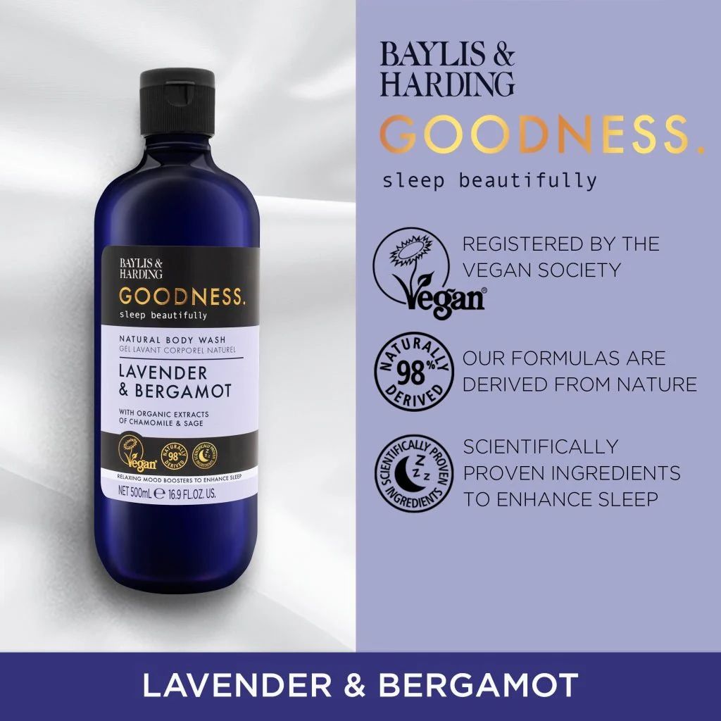 Гель для душу Baylis & Harding Goodness Sleep Lavender and Bergamot 500 мл - фото 2