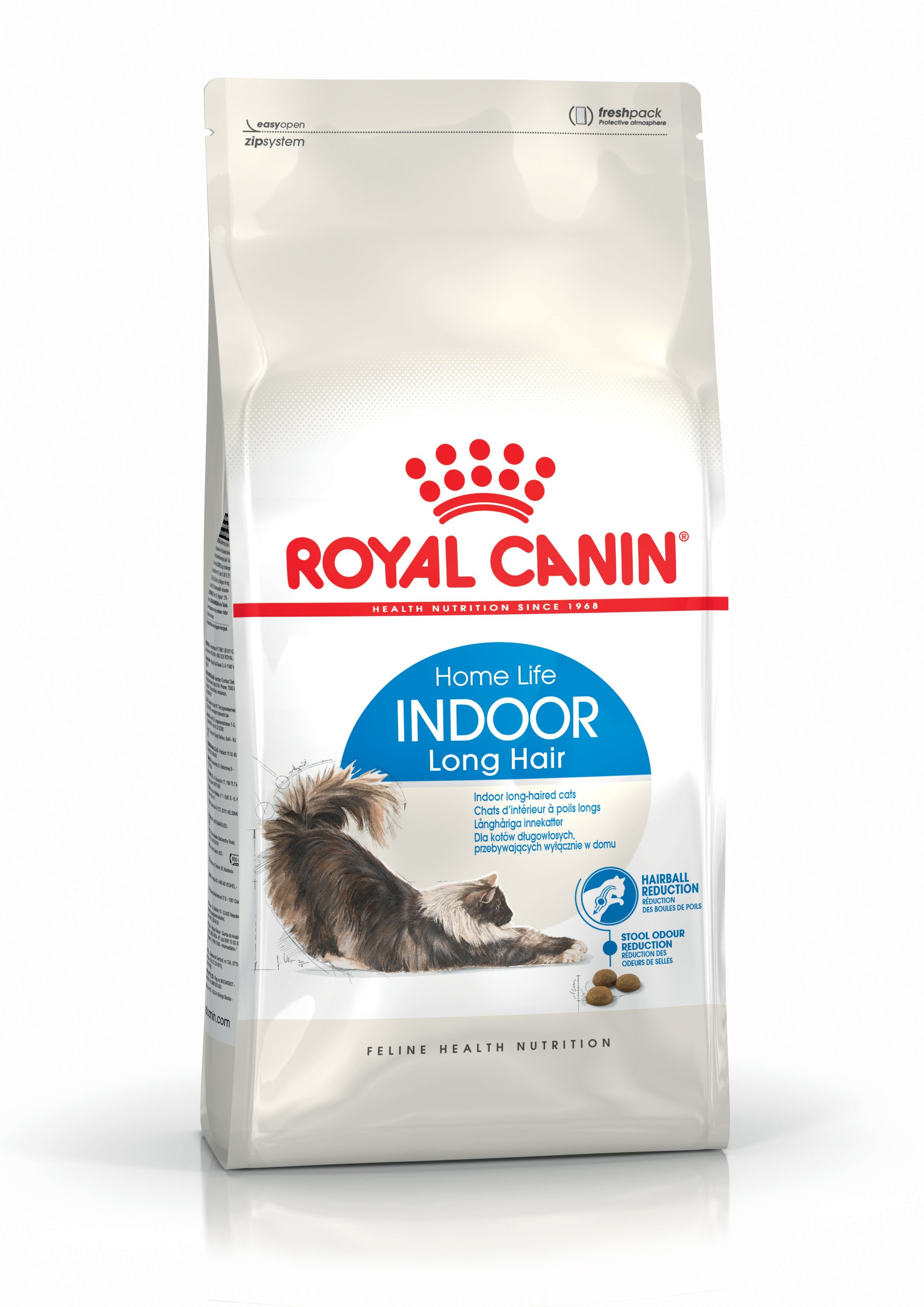 Сухой корм для домашних кошек Royal Canin Indoor Long Hair длинношерстных, мясо птицы и кукуруза, 2 кг - фото 1