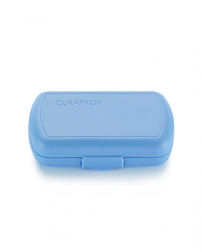 Дорожный набор по уходу за брекетами Curaprox Travel Set Ortho Blue: Раскладная щетка CS5460 + Зубная паста Be You 10 мл + Ершики + Тревел-кейс - фото 5